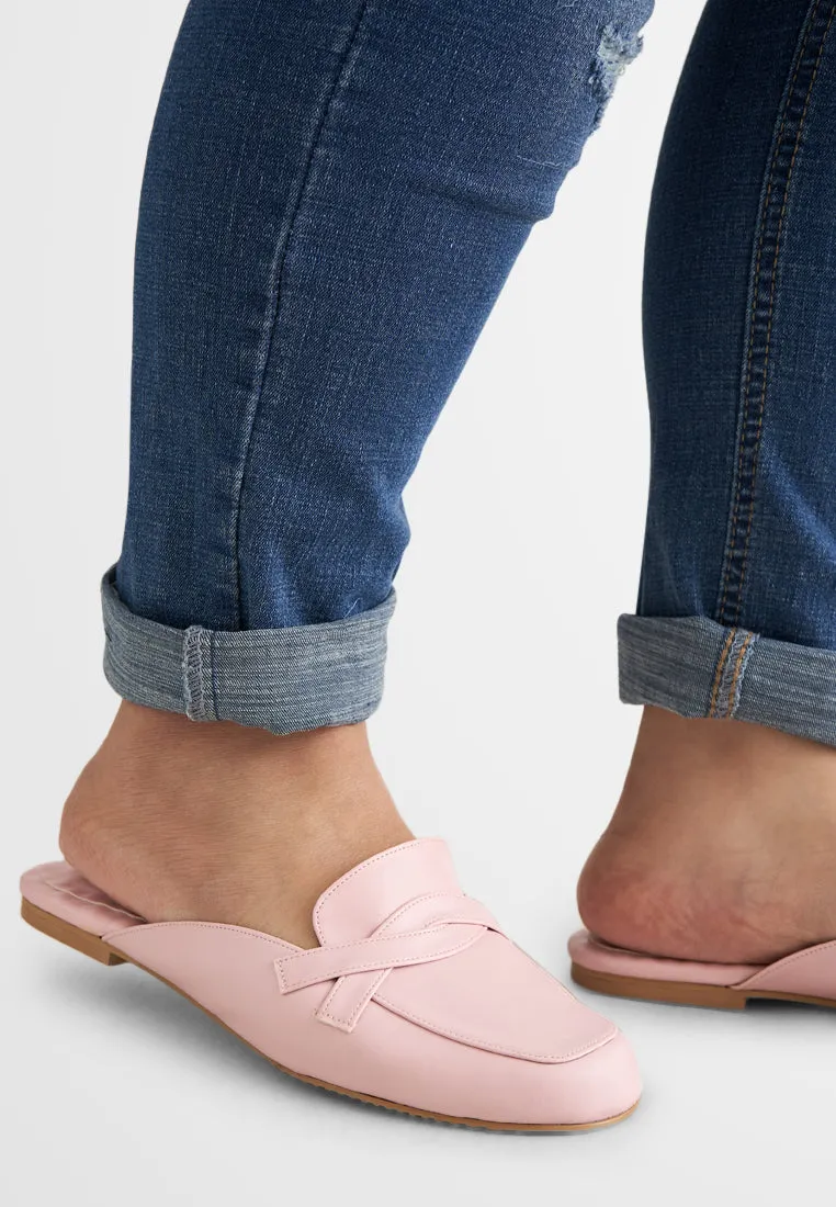 Sylvia Cute Slip On Loafers - Light Pink