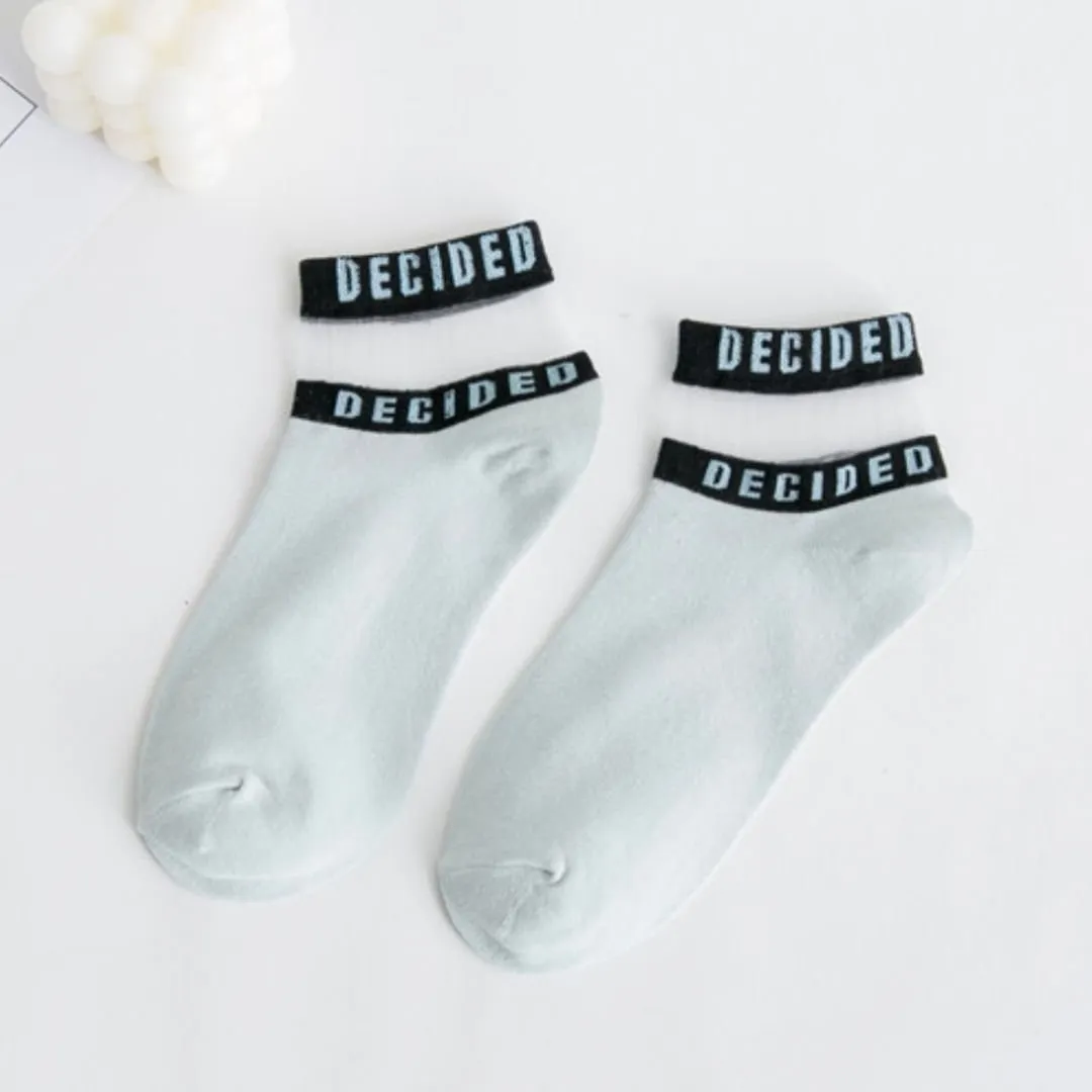 Transparent Band Socks Breathable - "Decided"