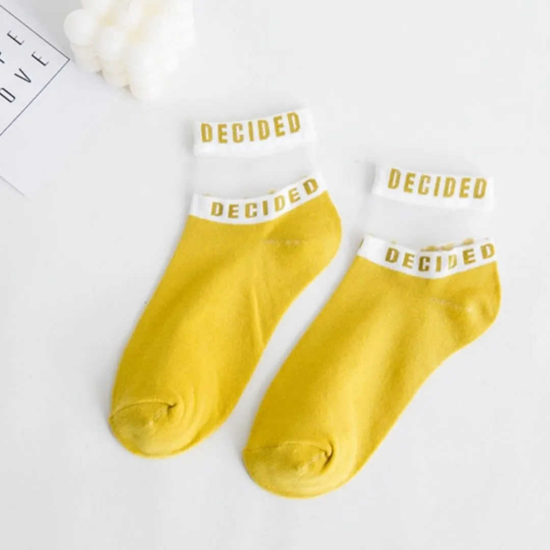 Transparent Band Socks Breathable - "Decided"