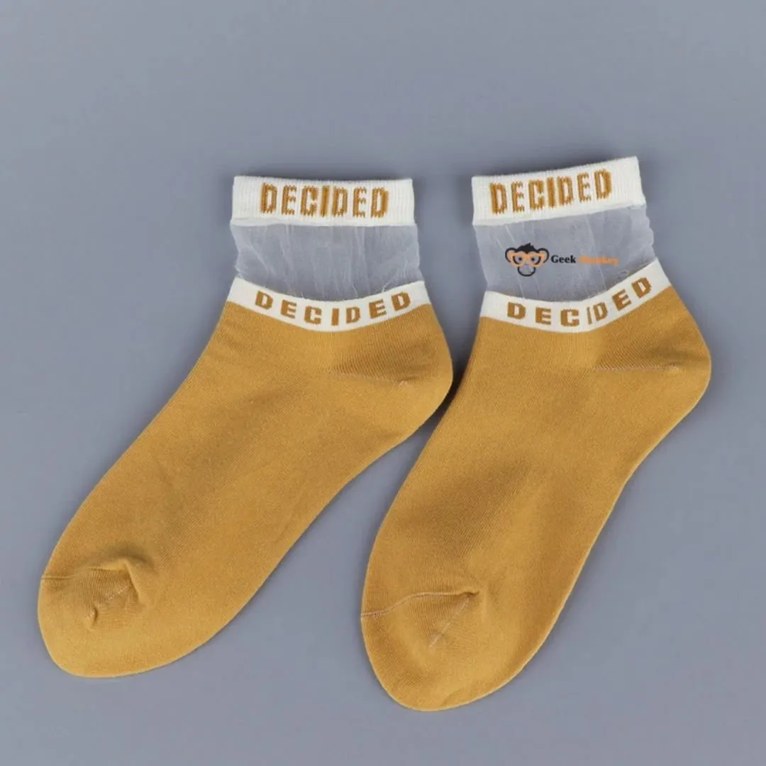 Transparent Band Socks Breathable - "Decided"