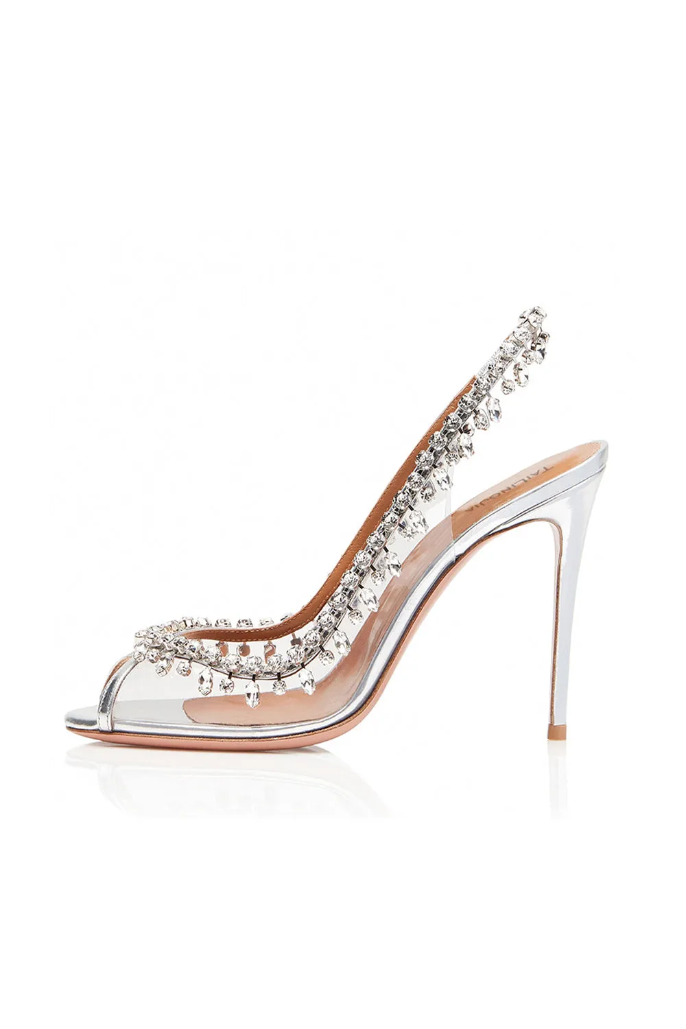 Wedding Shoes Peep Toe Stiletto Heel With Rhinestone Ankle Strap