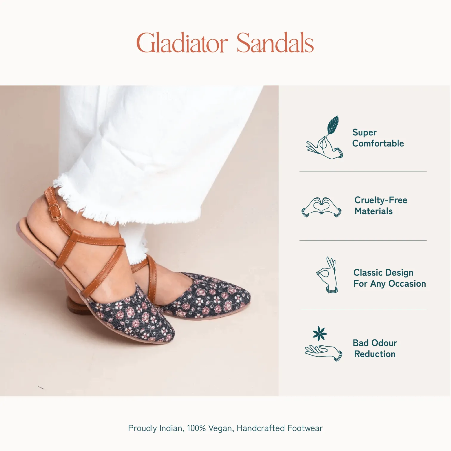 Zouk Hooghly Garden Gladiator Sandals